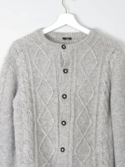 Men's Grey Wool Vintage Cardigan Austrian XS/S