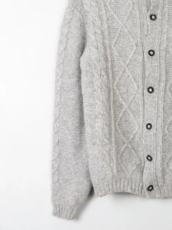 Men's Grey Wool Vintage Cardigan Austrian XS/S