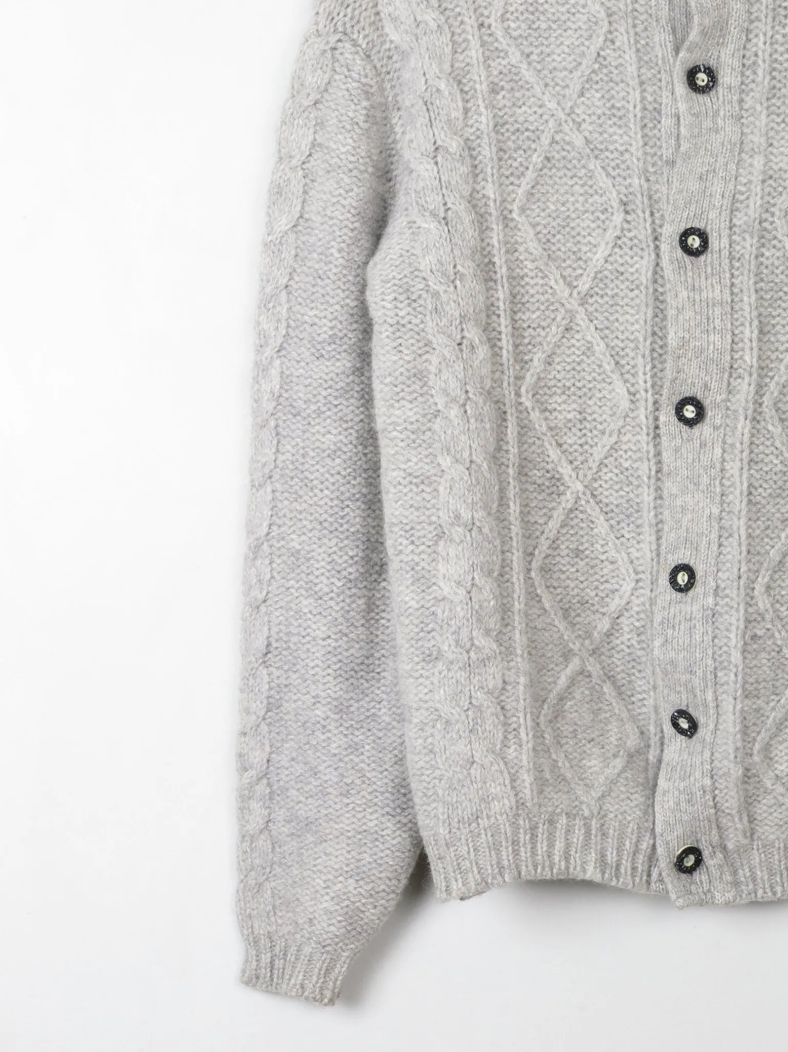 Men's Grey Wool Vintage Cardigan Austrian XS/S