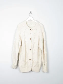 Men’s Hand-knit Vintage Aran Cardigan XL