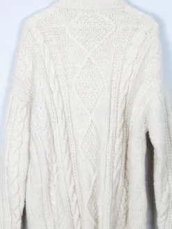 Men’s Hand-knit Vintage Aran Cardigan XL