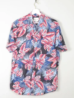 Men's Hawaiian Vintage Style American Eagle Short Sleeve Shirt L