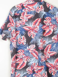 Men's Hawaiian Vintage Style American Eagle Short Sleeve Shirt L