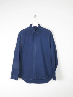 Men's Indigo Vintage Calvin Klein Fitted Shirt S/M