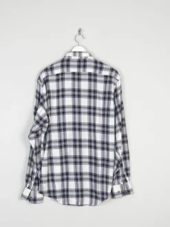 Men's Izod Vintage Flannel Blue & White Shirt M