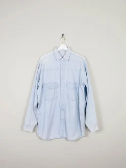 Men's Light Denim Vintage Shirt M Relaxed Fit