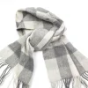 Men's Light/dark Grey & Cream Wool Scarf