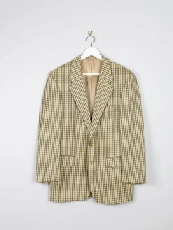 Men’s Louis Copeland Mustard  Check Wool Vintage Jacket 42”