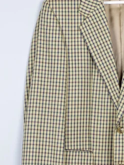 Men’s Louis Copeland Mustard Check Wool Vintage Jacket 42”