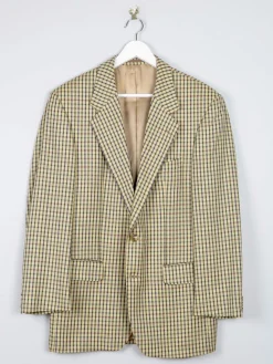 Men’s Louis Copeland Mustard Check Wool Vintage Jacket 42”