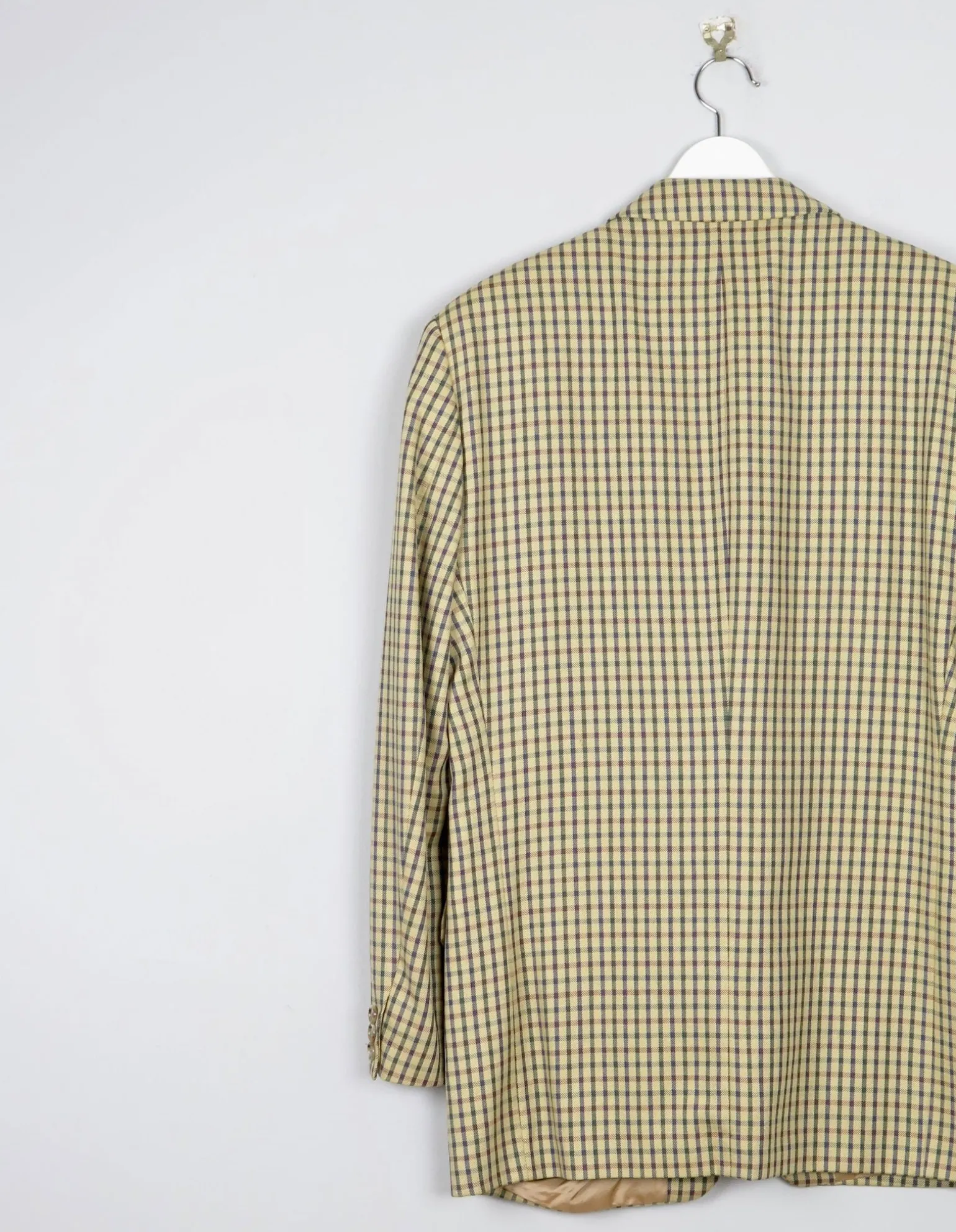 Men’s Louis Copeland Mustard Check Wool Vintage Jacket 42”