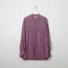 Men's Mauve Vintage Silk Shirt L