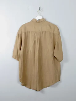 Men's Mustard Vintage Silk Shirt M