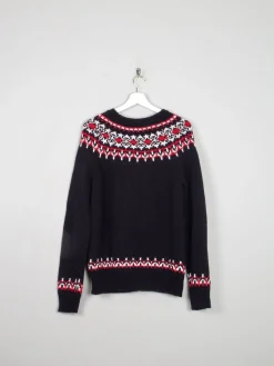 Men's Navy & Red Nordic Style Jumper S/M
