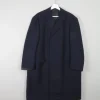 Men's Navy Crombie Overcoat  Coat XL 46"