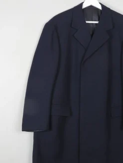 Men's Navy Crombie Overcoat  Coat XL 46