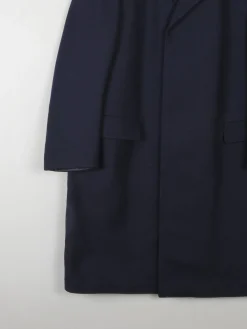 Men's Navy Crombie Overcoat  Coat XL 46