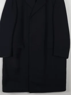 Men's Navy Crombie Overcoat  Coat XL 46
