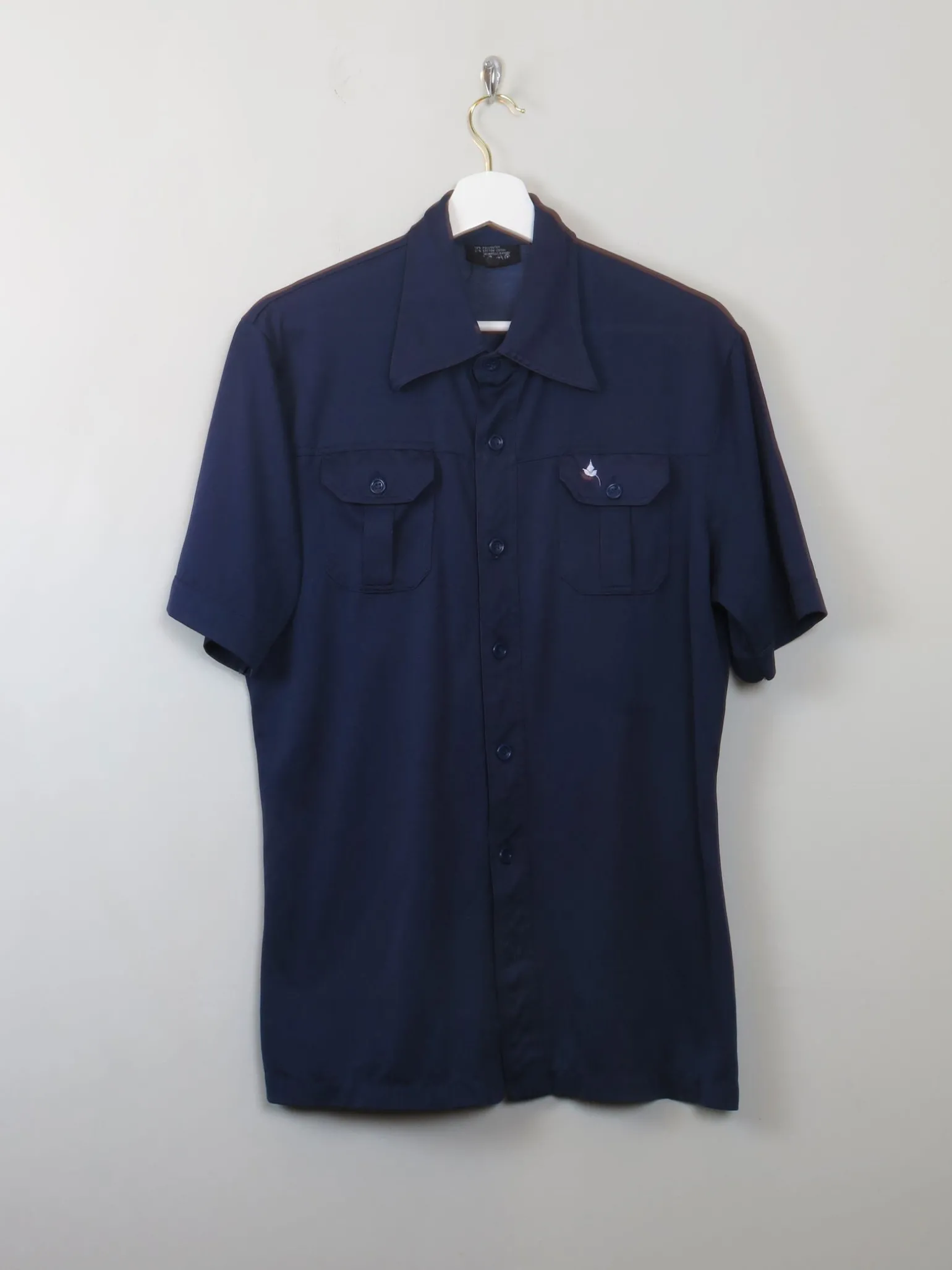 Men's Navy Fitted Vintage Shirt M/L
