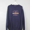 Mens Navy Vintage Embroidered Golfer Sweatshirt M