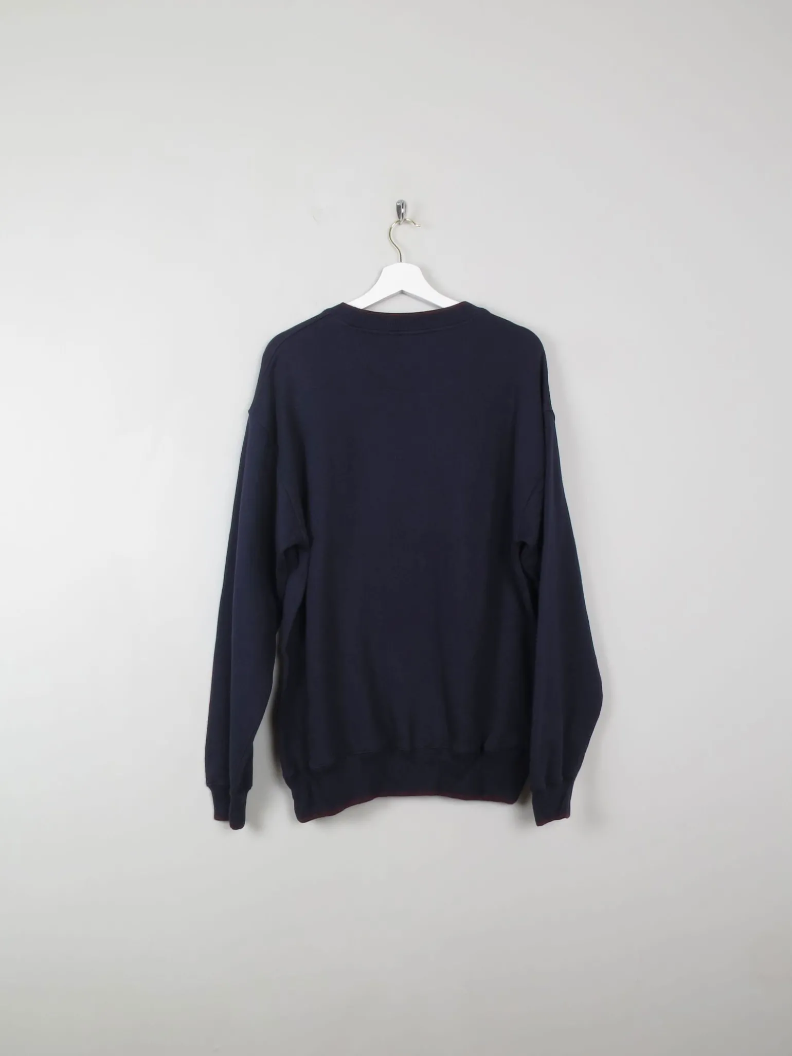 Mens Navy Vintage Embroidered Golfer Sweatshirt M