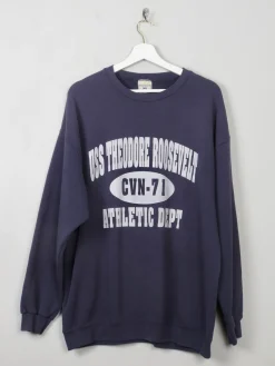 Men's Navy Vintage Lee Sweatshirt XL