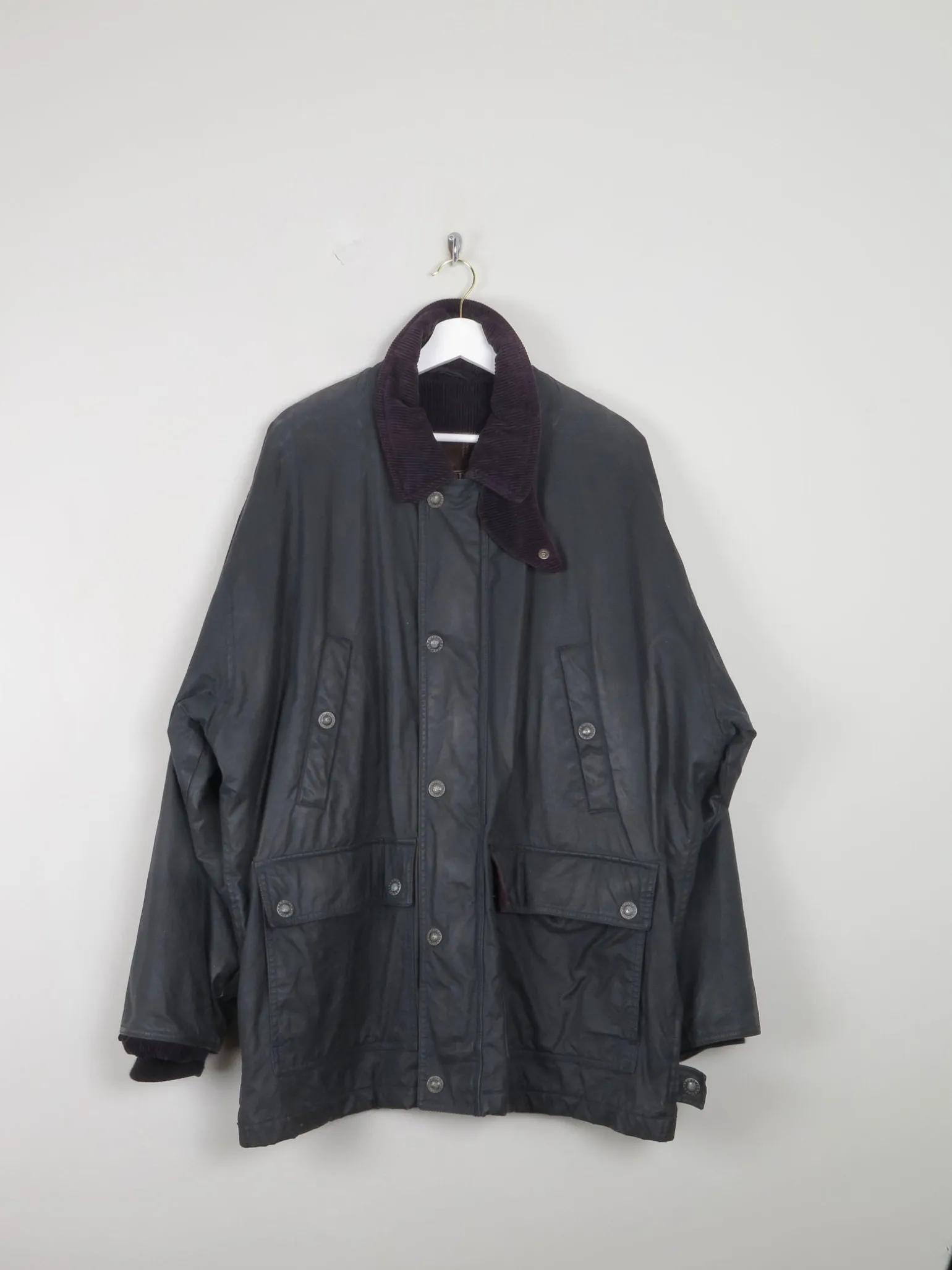 Men's Navy Vintage Wax Jacket XL
