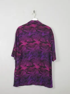Men's Purple Vintage Style Hawaiian Shirt M New