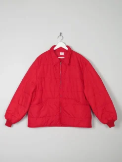Men's Red Puffer Vintage Jacket L/XL