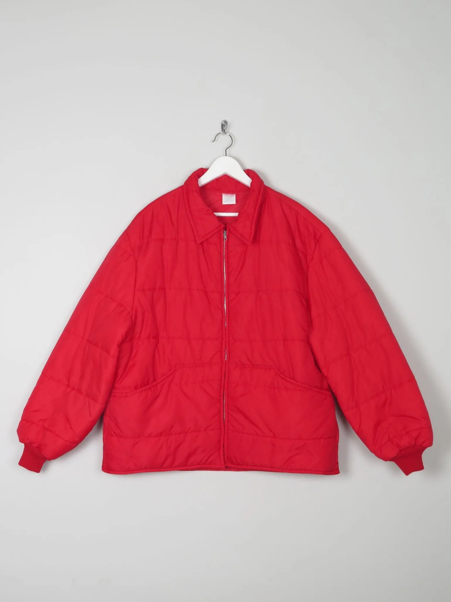 Men's Red Puffer Vintage Jacket L/XL