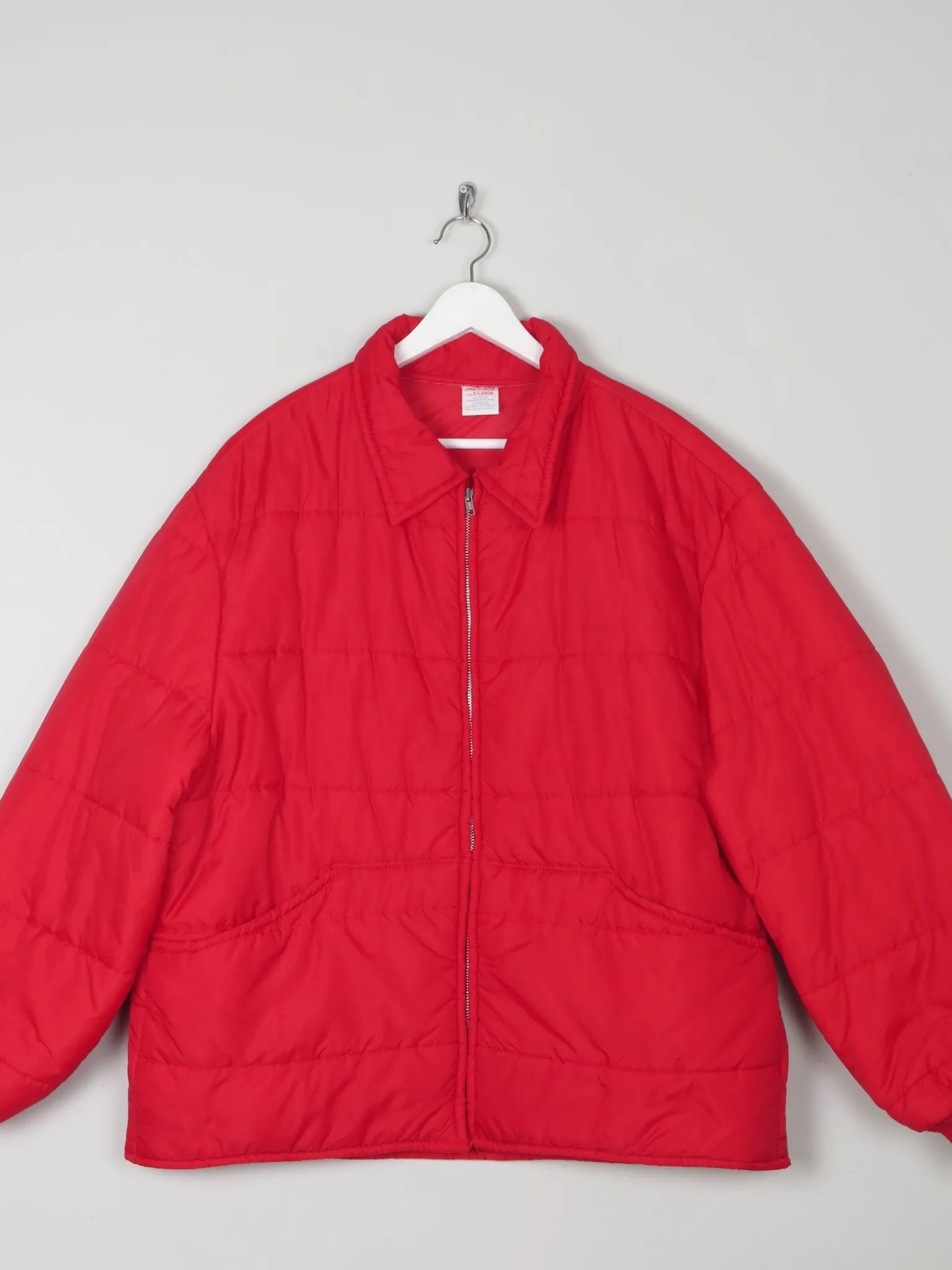 Men's Red Puffer Vintage Jacket L/XL
