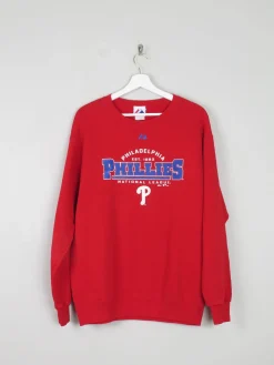 Men's Red Vintage Phillies Sweatshirt M