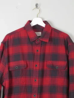 Men's Red Vintage Style Flannel Jach's Shirt XL