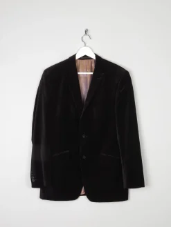 Men's Remus Vintage Brown Pinstripe Velvet Jacket 38/40R