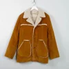 Men's Rust Vintage Cowboy Sherpa Jacket M