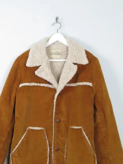 Men's Rust Vintage Cowboy Sherpa Jacket M
