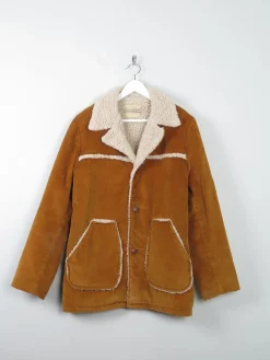 Men's Rust Vintage Cowboy Sherpa Jacket M