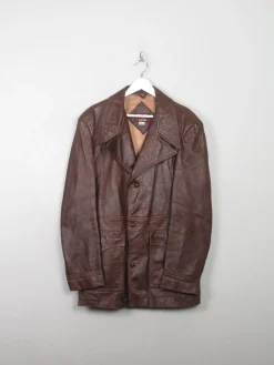 Men's Rust Vintage Leather Jacket L/44