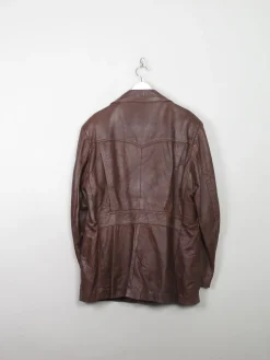 Men's Rust Vintage Leather Jacket L/44