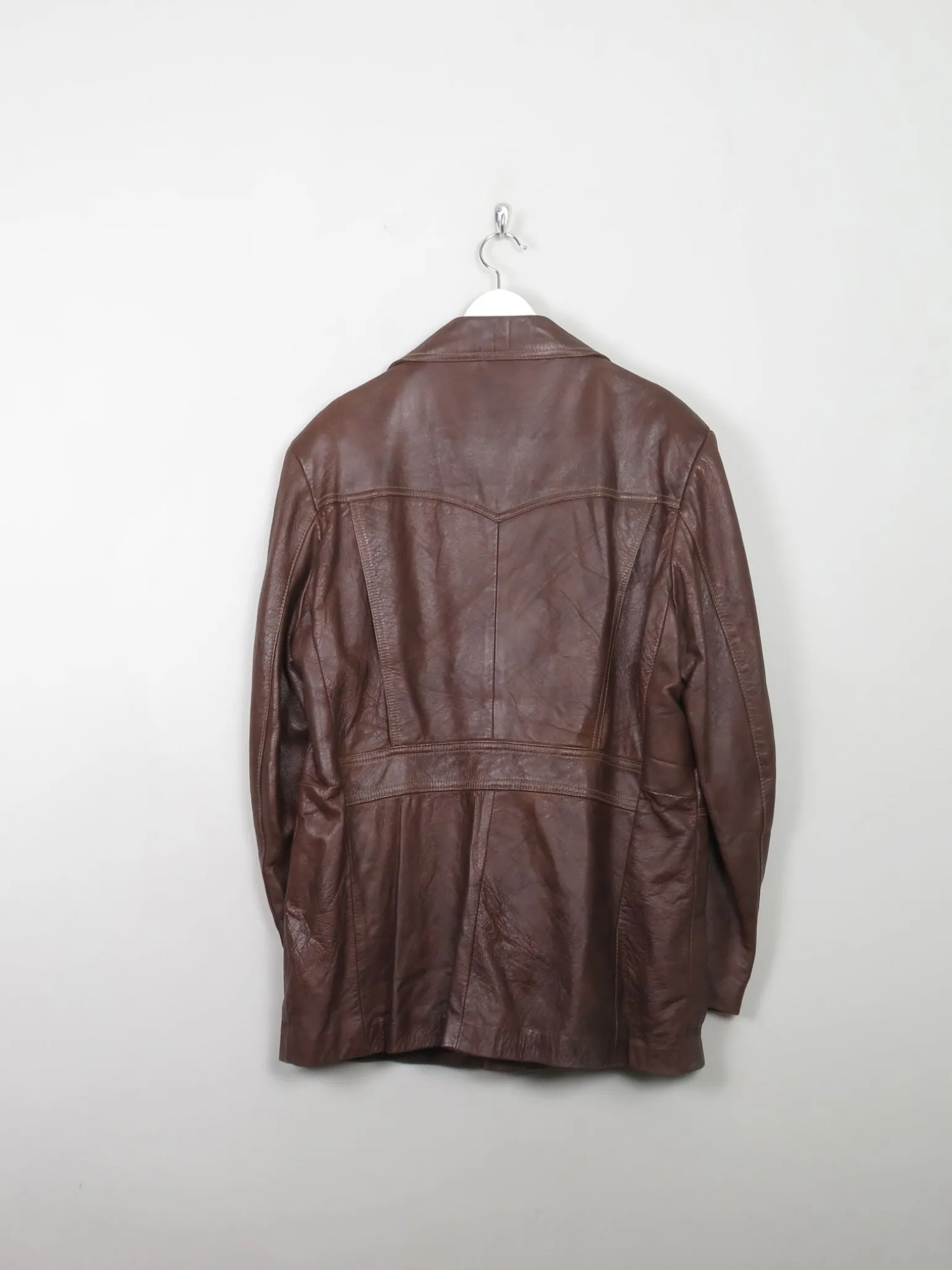 Men's Rust Vintage Leather Jacket L/44