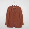 Men's Rust Vintage Light Tweed Jacket Oversized 42/44