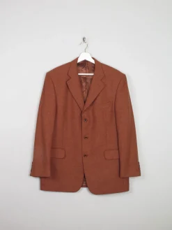 Men's Rust Vintage Light Tweed Jacket Oversized 42/44