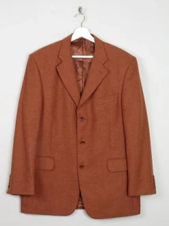 Men's Rust Vintage Light Tweed Jacket Oversized 42/44