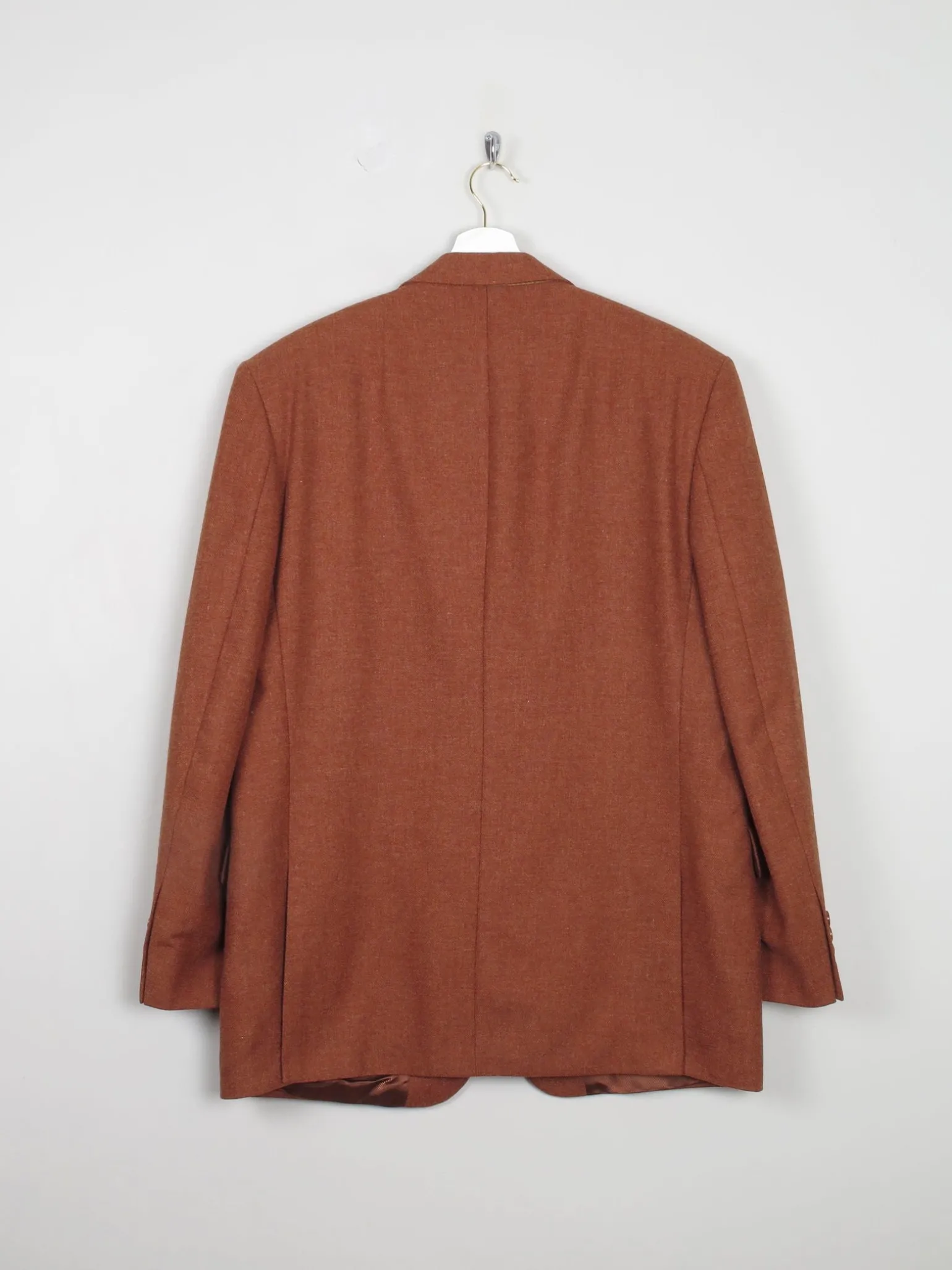 Men's Rust Vintage Light Tweed Jacket Oversized 42/44
