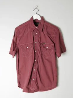 Men's Rust Wrangler Vintage Denim Shirt S/M
