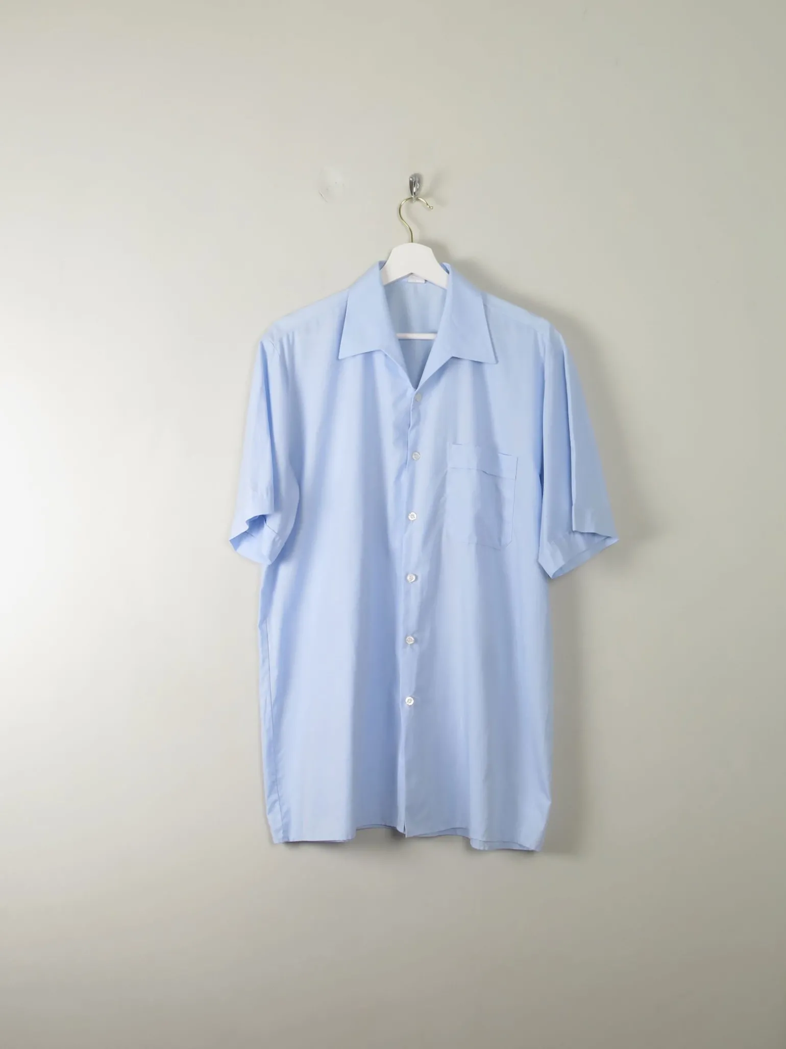 Men's 1960s Blue Shirt XL