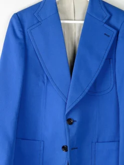 Men's 1970s Electric Blue Tailored Jacket 40