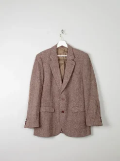 Men's 1970s Vintage Brown Tweed Jacket 38"