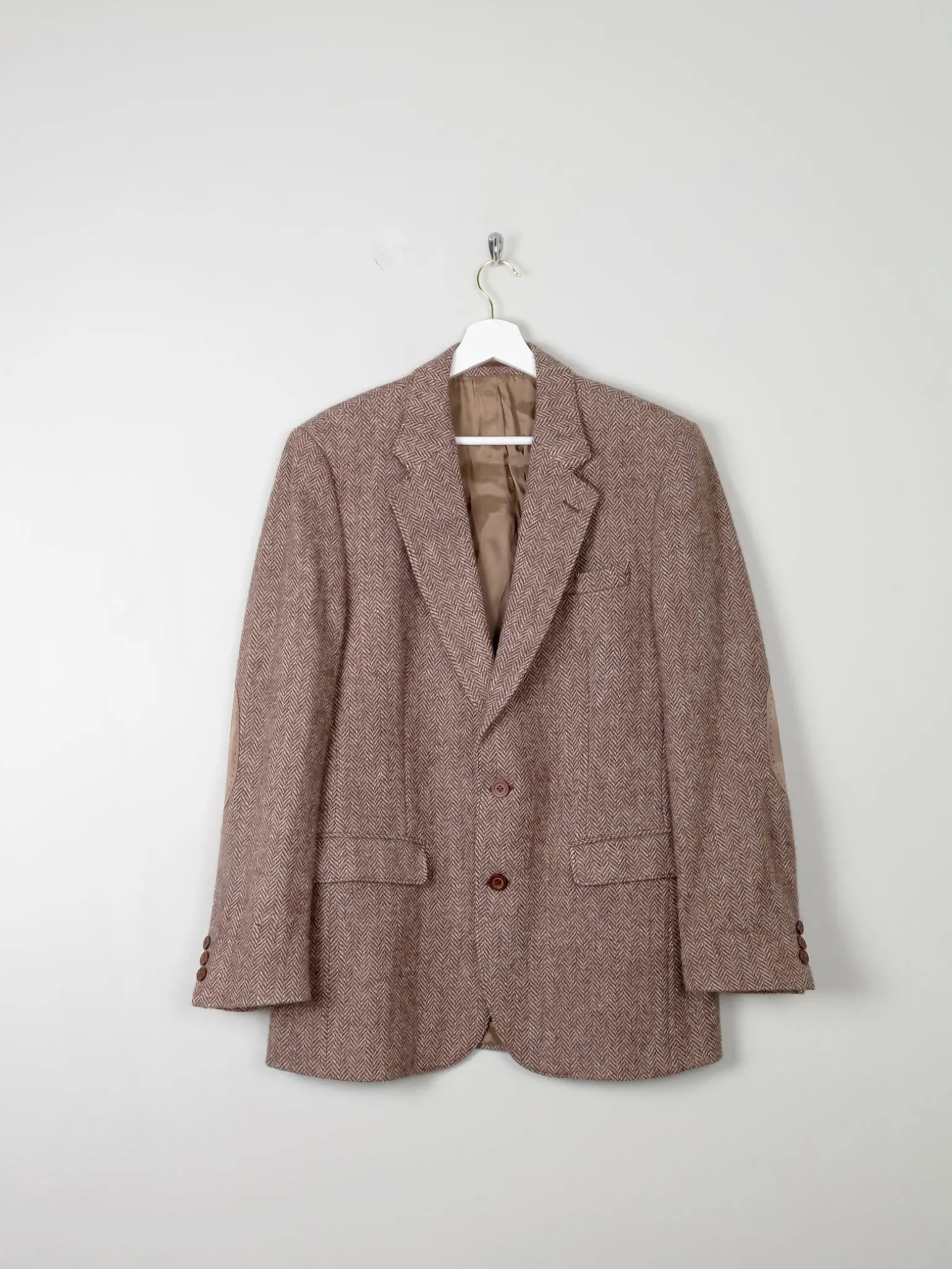 Men's 1970s Vintage Brown Tweed Jacket 38"