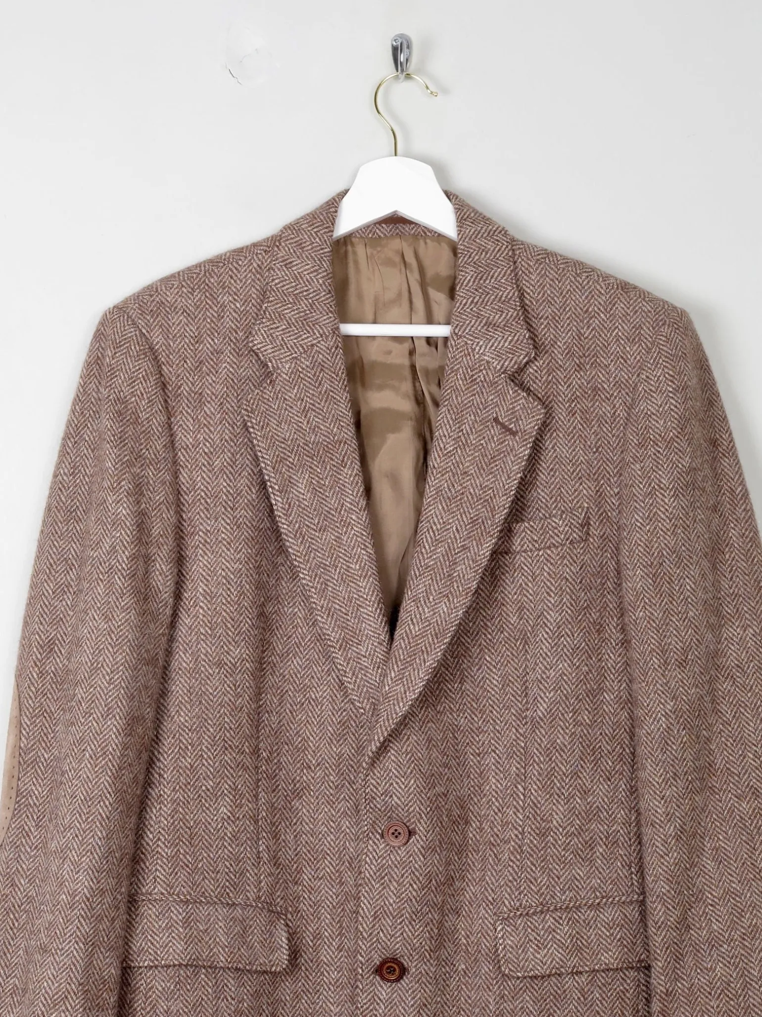 Men's 1970s Vintage Brown Tweed Jacket 38"